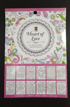 Heart of love colouring book