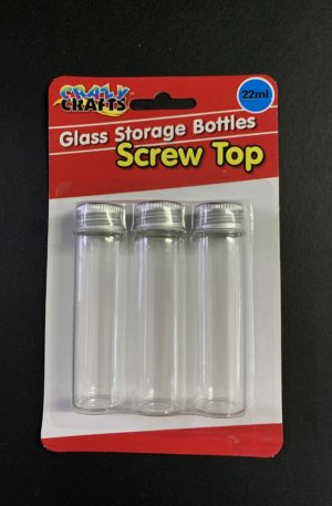 Crazy Crafts screw top glass storage bottle