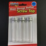 Crazy Crafts screw top glass storage bottle