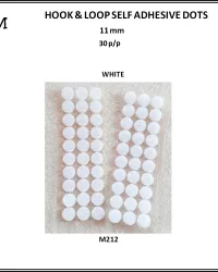 Hook & Loop Dots Self-Adhesive 11mm – White
