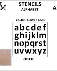 Calibri Lowercase ABC Stencil