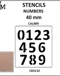 Calibri Numbers (40mm) Stencil