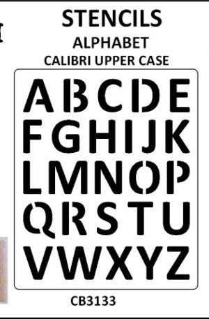Calibri uppercase stencil