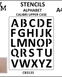 Calibri Uppercase ABC Stencil