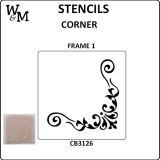Corner frame 1 stencil