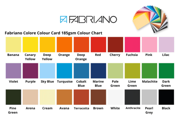 Fabriano Colore Colour Chart
