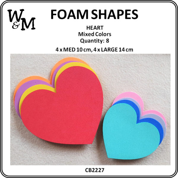 Assorted foam hearts by W&M