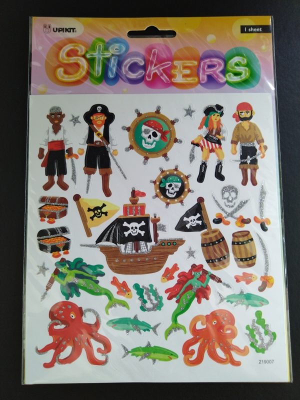 Upikit pirate sticker sheet