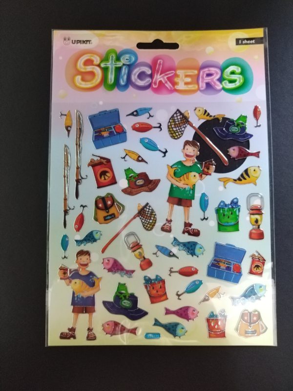 Upikit fishing sticker sheet