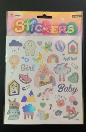 Upikit baby girl sticker sheet