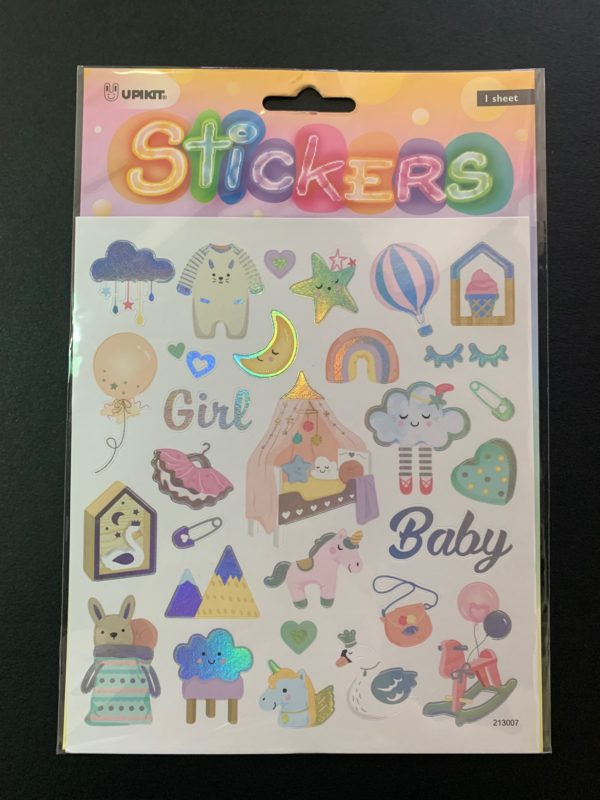 Upikit baby girl sticker sheet
