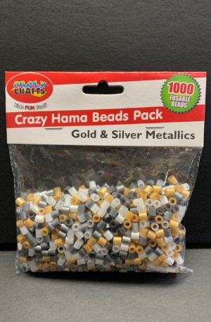 Silver gold hama beads