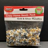 Silver gold hama beads