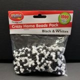 Black white hama beads
