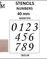 Monotype Numbers (40mm) Stencil