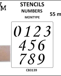 Monotype Numbers (55mm) Stencil
