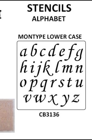 Monotype lowercase stencil