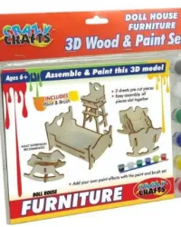 3D Wood And Paint Set – Doll House Furniture