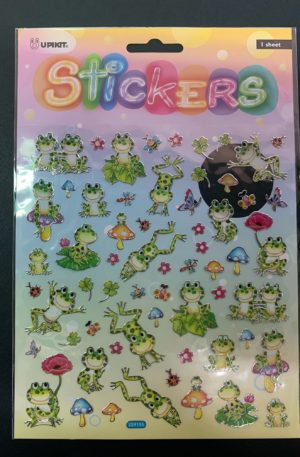 Upikit frog sticker sheet