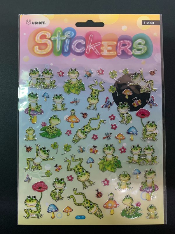Upikit frog sticker sheet