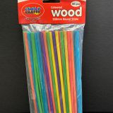 Coloured wooden sticks