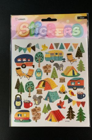 Upikit camping sticker sheet