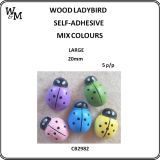 Ladybird wooden embellishment