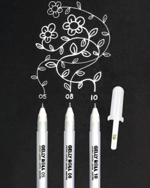 Bold 10 White Pen – Sakura Gelly Roll