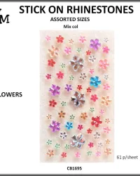 Rhinestones Flowers Mixed Colours