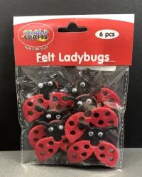 Felt Ladybugs – Crazy Crafts