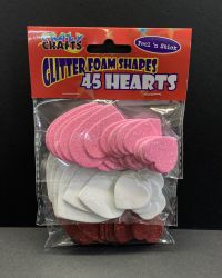 Glitter Foam Hearts – Crazy Crafts