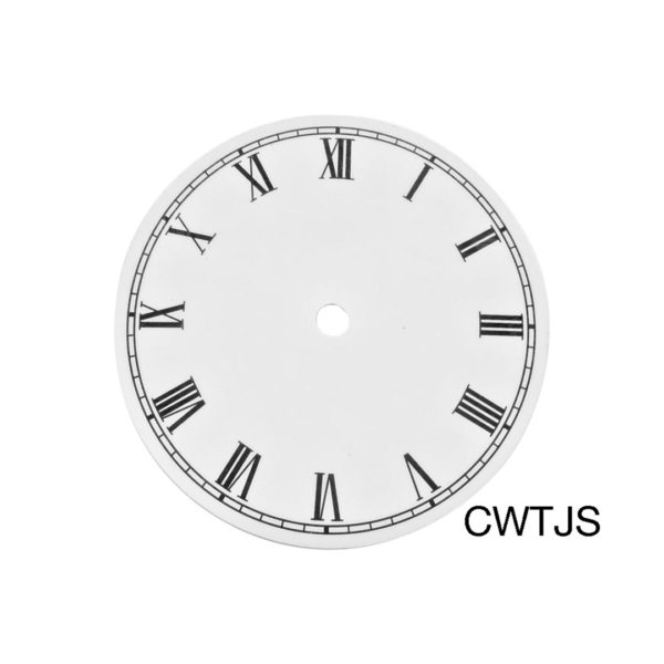 Roman chapter white clock dial