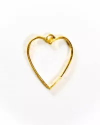 Open Back Gold Heart (#121) – Pack of 2