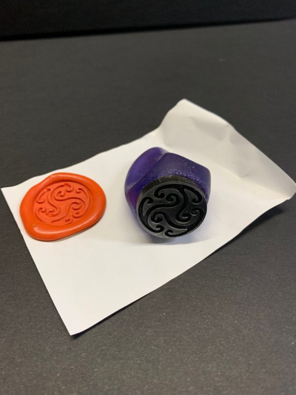 Ornate Jax Wax resin seal