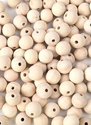 Natural wooden beads