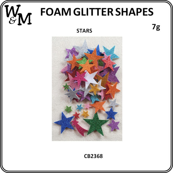 W&M glitter foam stars