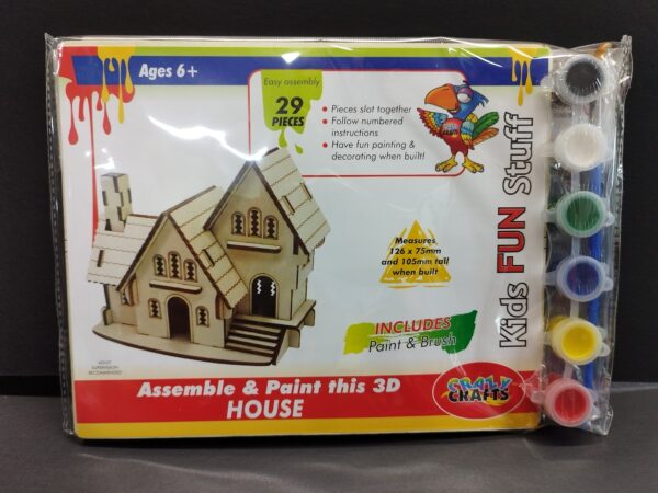3D wooden house puzzle