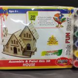3D wooden house puzzle