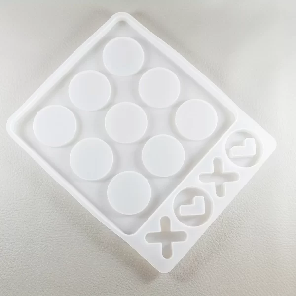 photo of tic tac toe silicone mould with thin walls