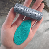 R038 mixed flowers texture clay roller