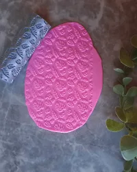 R042 Mixed Leaves – Polymer Clay Texture Roller Designs