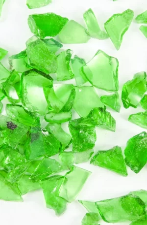 Green Resin Art Glass Chippings