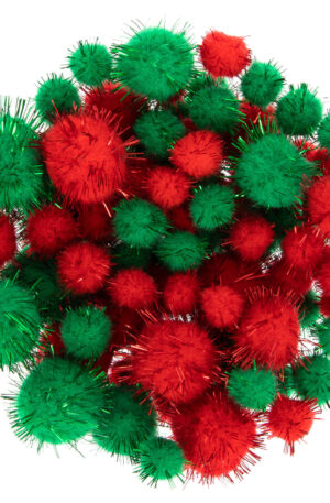 Festive Glitter Pom Poms Crazy Crafts