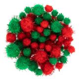 Festive Glitter Pom Poms Crazy Crafts