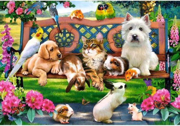 Pets in the Park 1000 Piece Puzzle Image