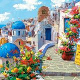 Santorini Greece 2000 Piece Puzzle Image