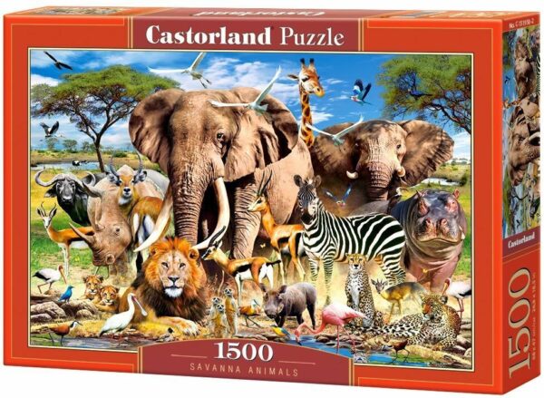 Savanna Animals 1500 Piece Puzzle Box