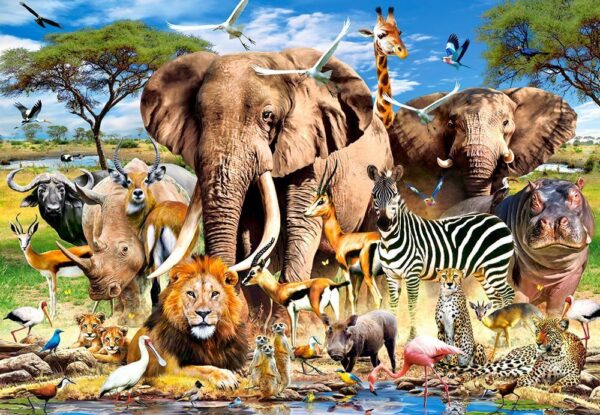 Savanna Animals 1500 Piece Puzzle Image