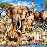 Savanna Animals 1500 Piece Puzzle Image