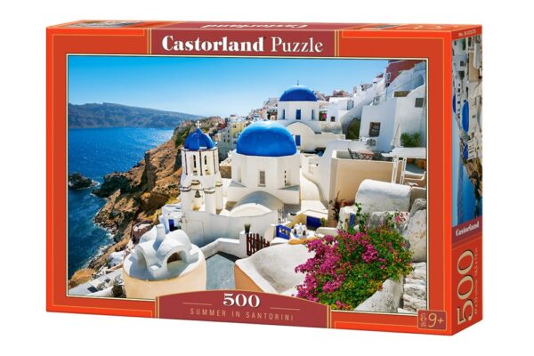 Summer in Santorini 500 Piece Puzzle Box